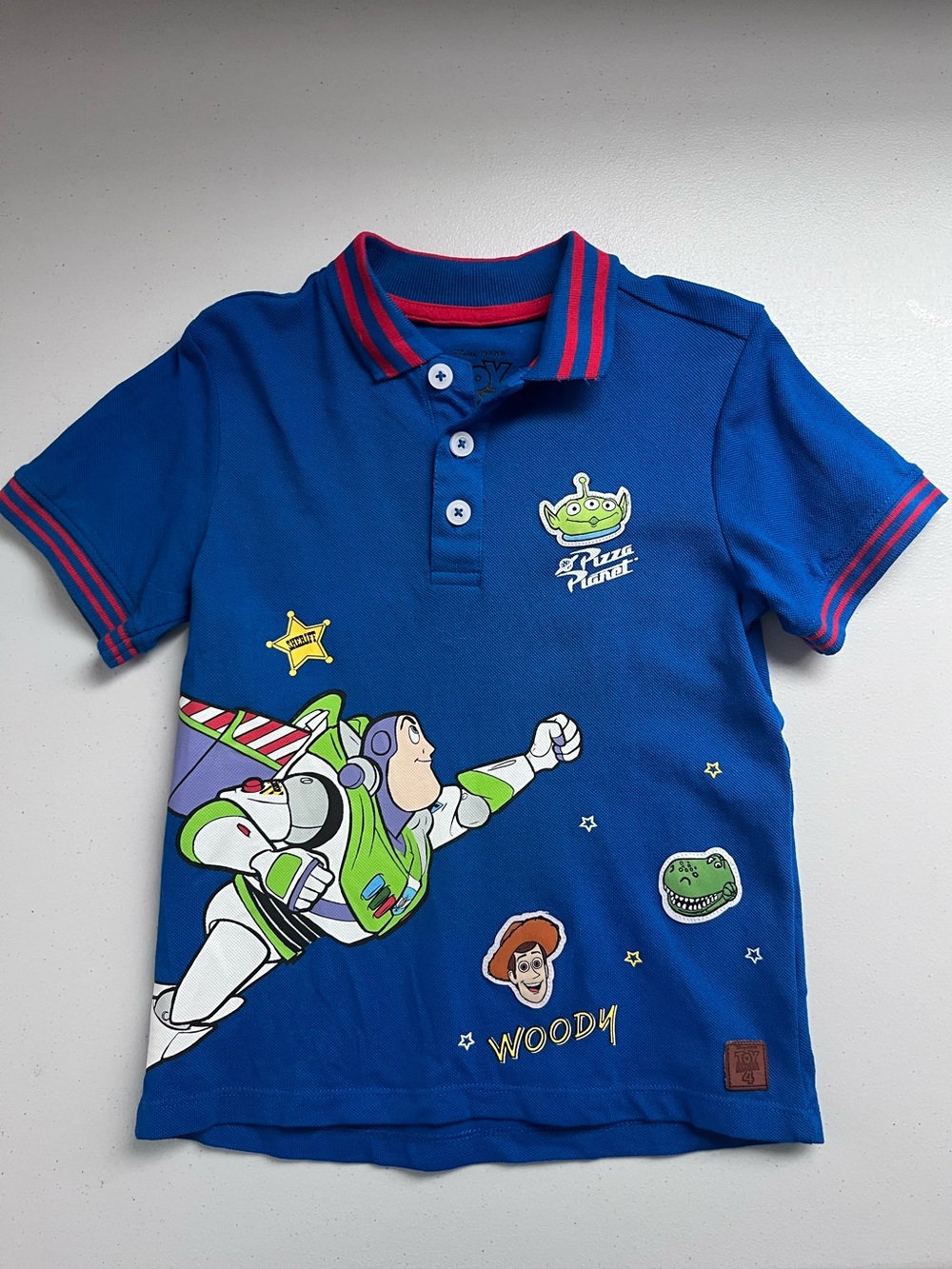 Toy Story Retro Boys Polo Shirt Disney Pixar Toy Story Buzz Lightyear Shirt